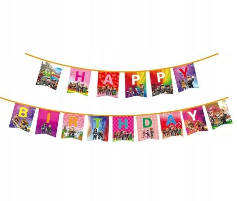 GIRLAND ROBLOX NA IMPREZĘ URODZINOWĄ OZDOBA DEKORACJA Heppy Birthday GIRLAND ROBLOX NA IMPREZĘ URODZINOWĄ OZDOBA DEKORACJA Heppy Birthday