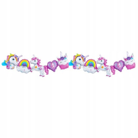 Girlanda balonowa Urodzinowa 206 x 34cm Jednorożec Girlanda balonowa Urodzinowa 206 x 34cm Jednorożec