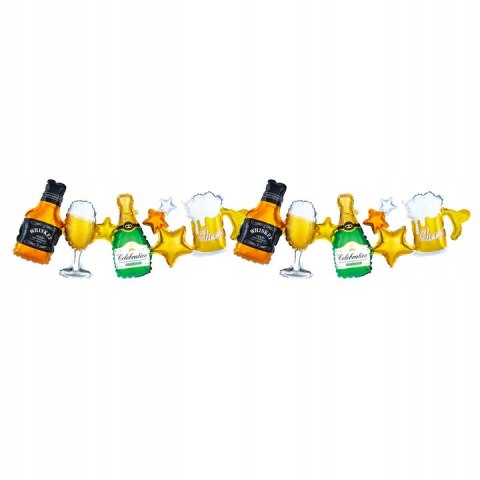 Girlanda balonowa Urodzinowa 206cm x 34cm Drinki Girlanda balonowa Urodzinowa 206cm x 34cm Drinki