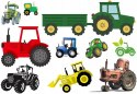 TATUAŻE ZMYWALNE DLA DZIECI TRAKTOR DUŻO WZORÓW