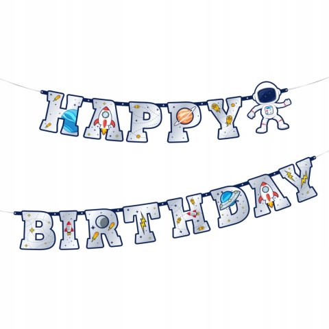 Baner Happy Birthday Kosmos 210x16cm Baner Happy Birthday Kosmos 210x16cm