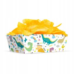 Pudełko na chipsy Dinozaury 15x6cm 3szt Urodziny