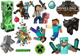 TATUAŻE ZMYWALNE DLA DZIECI MINECRAFT DUŻO WZORÓW