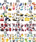 TATUAŻE ZMYWALNE DLA DZIECI POKEMON DUŻO WZORÓW