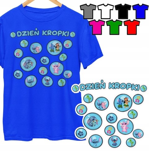 Koszulka Dziecięca na Dzień Kropki Stich Wiele Wzorów Kolory - XXXS 86 Koszulka Dziecięca na Dzień Kropki Stich Wiele Wzorów Kolory - XXXS 86