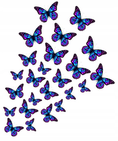 WAFLOWE MOTYLKI MOTYLE 3D NA TORT DEKORACJA 25szt WAFLOWE MOTYLKI MOTYLE 3D NA TORT DEKORACJA 25szt